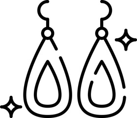 Earring line icon