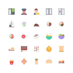 restaurant icon set