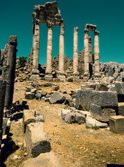 Ancient Romanian Ruin temples of Faqra Lebanon