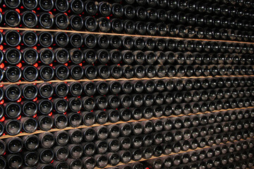 Wine storage in cellars, France