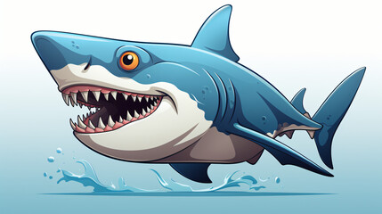 Cartoon illustration of a Shark