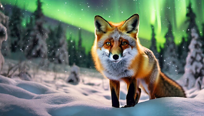 fox in the snow