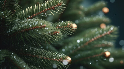 Close up Christmas tree background