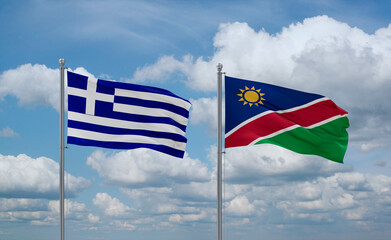 Namibia and Greece, country relationship concept