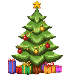 Holiday Christmas Tree with Gift Box