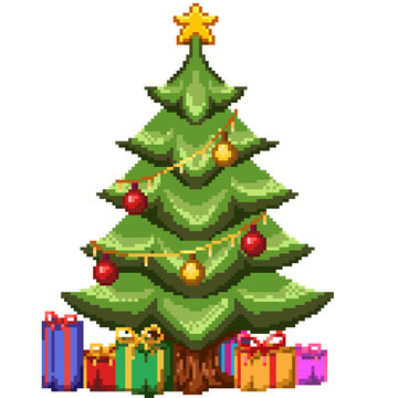 Holiday Christmas Tree with Gift Box