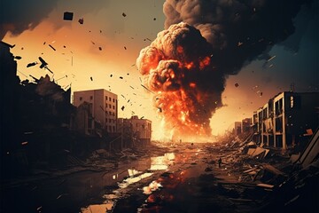 Bomb Blast Attack in City, War