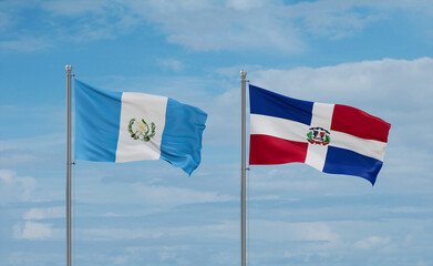 Belgium and Guatemala flags, country relationship concept