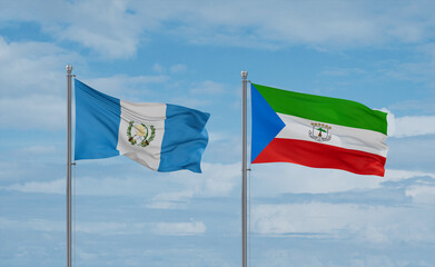 Equatorial Guinea and Guatemala flags, country relationship concept
