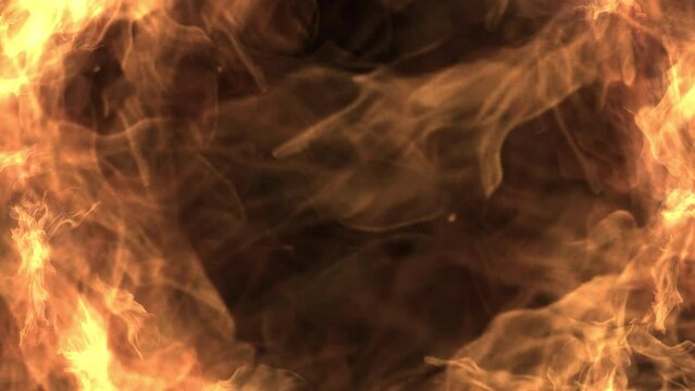燃え盛る炎の背景エフェクト動画