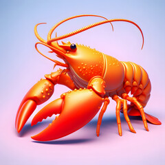 there is a lobster that is sitting on a table Generative AI