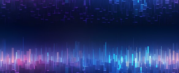 a seamless high tech data related UI pattern using purple and blue and gradients. futuristic technology virtual reality background wallpaper. generative AI