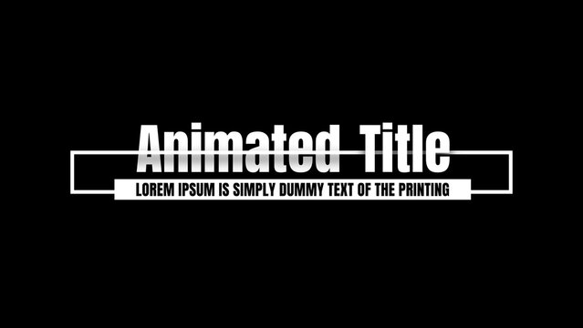 Text Animation with Abstract Shadow Design