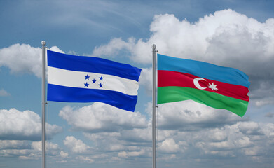 Azerbaijan and Honduras flags, country relationship concept