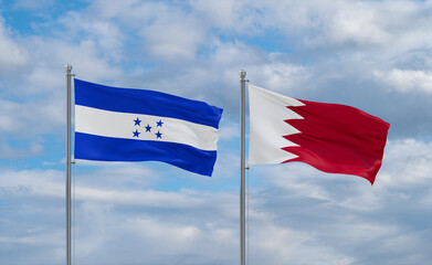 Bahrain and Honduras flags, country relationship concept