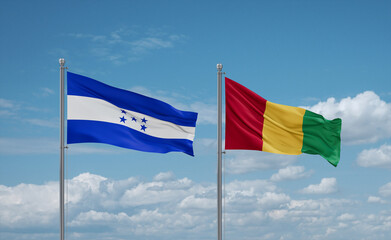 Guinea and Honduras flags, country relationship concept