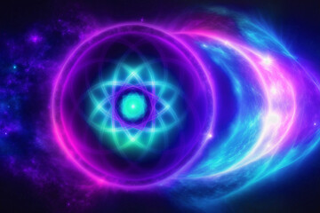 Obraz premium Exploring the Depths of Spirituality and Quantum Consciousness. The Quantum Awakening. Generative AI