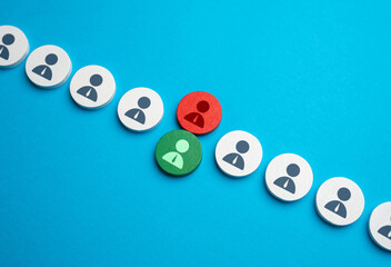 Job competition. Choose between two candidates for a job vacancy. System recovery. Headhunting,...