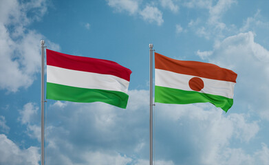 Niger national flags, country relationship concept