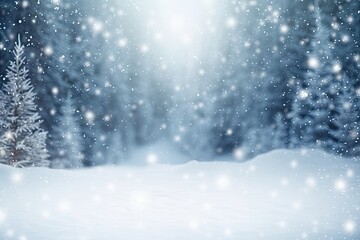 Naklejka premium Winter wonderland. Glistening snowscape. Frosted forest. Captivating scenery. Christmas magic. Snowy landscape at sunrise. Holiday delight. Icy decorations