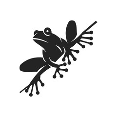 frog logo template Isolated. Brand Identity. Icon Abstract Vector graphic