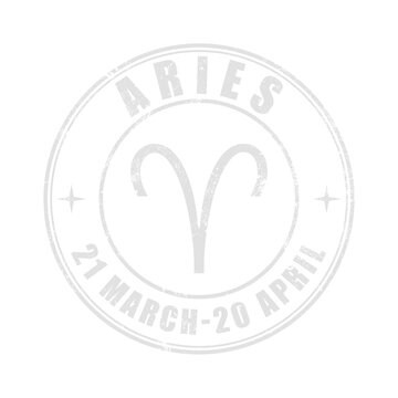 Aries Zodiak sign, logo, printable art for t-shirt, grey destressed texture logotype for web, mobile apps and ui. Astrology, zodiak , esoteric,  constellation logo for print Collection of symbols 