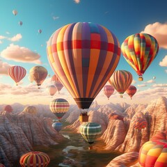 Obraz premium hot air balloon in the sky