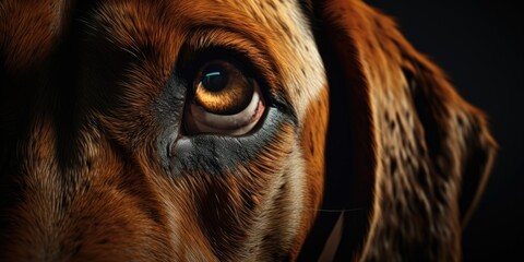 A detailed close-up of a brown dog's eye. Perfect for pet lovers and animal-themed projects.