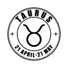 Taurus Телец Zodiak sign, logo, printable art for t-shirt, black destressed texture logotype for web, mobile apps and ui. Astrology, zodiak, esoteric,  constellation logo print Collection of symbols