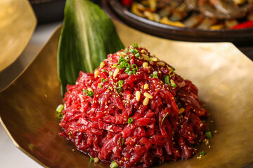 Korean-style raw beef