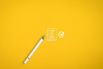 Checklist and paperwork task management, Document management system DMS, Online filling survey forms, Digital smart checklist and business management on checklist paperless, Online digital document - obrazy, fototapety, plakaty