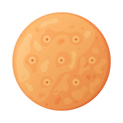 Crunchy Cracker Cookie as Dry Baked Flour Biscuit Vector Illustration