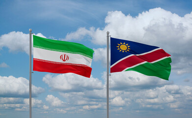 Namibia and Iran, country relationship concept