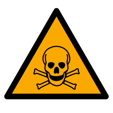 Vector graphic of ISO 7010 sign warning for toxic material