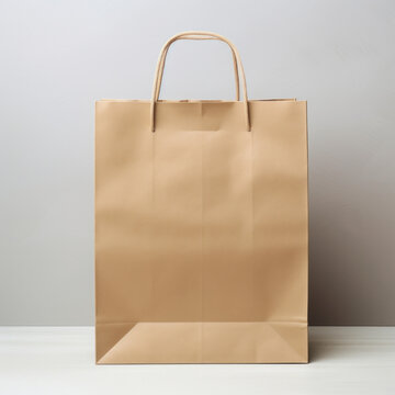 maquette de sac fourre-tout en papier craft vierge pour personnalisation