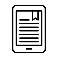 Digital textbooks line icon