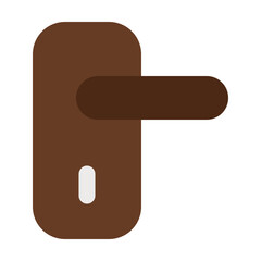 Door knob flat icon
