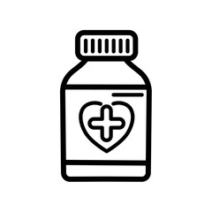 Medicine, medicine bottle, medicine - vector icon