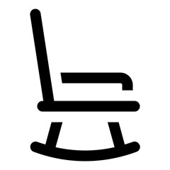 Rocking chair glyph icon