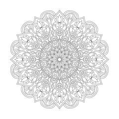  Creativity Mandala of Coloring Book Page or Paper Cutting for Adults and Kids