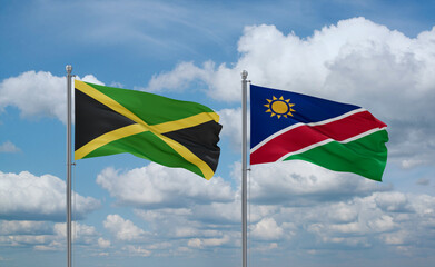 Namibia and Jamaica, country relationship concept