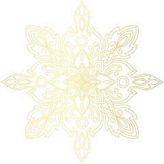 Golden mandala.Mandala de lujo .color dorado