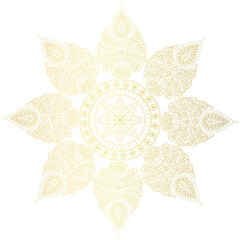 Golden mandala.Mandala de lujo .color dorado