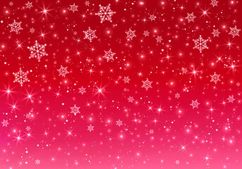 クリスマスイメージ背景　キラキラ　雪の結晶