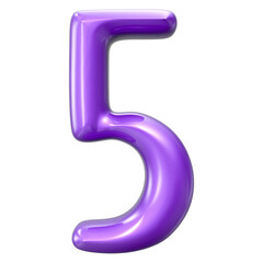 Number 5 3D Rendering