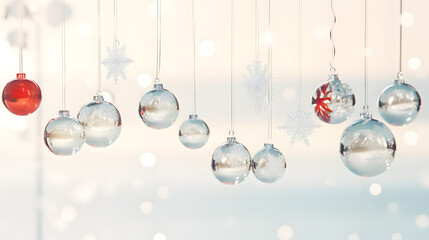 Fototapeta na wymiar Christmas Ornaments Background