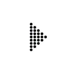black arrow icon transparant backgorund flat design little dot arrow right direction symbol