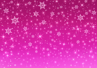 クリスマスイメージ背景　キラキラ　雪の結晶