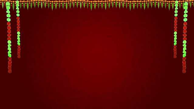Gradient Red devotional thoranam background