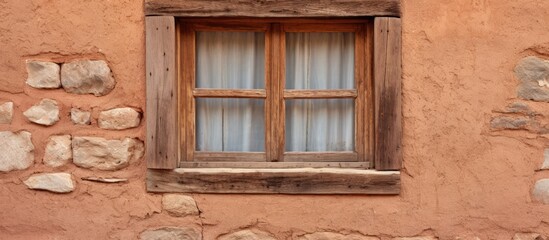 Fototapeta na wymiar a vintage window within the wall